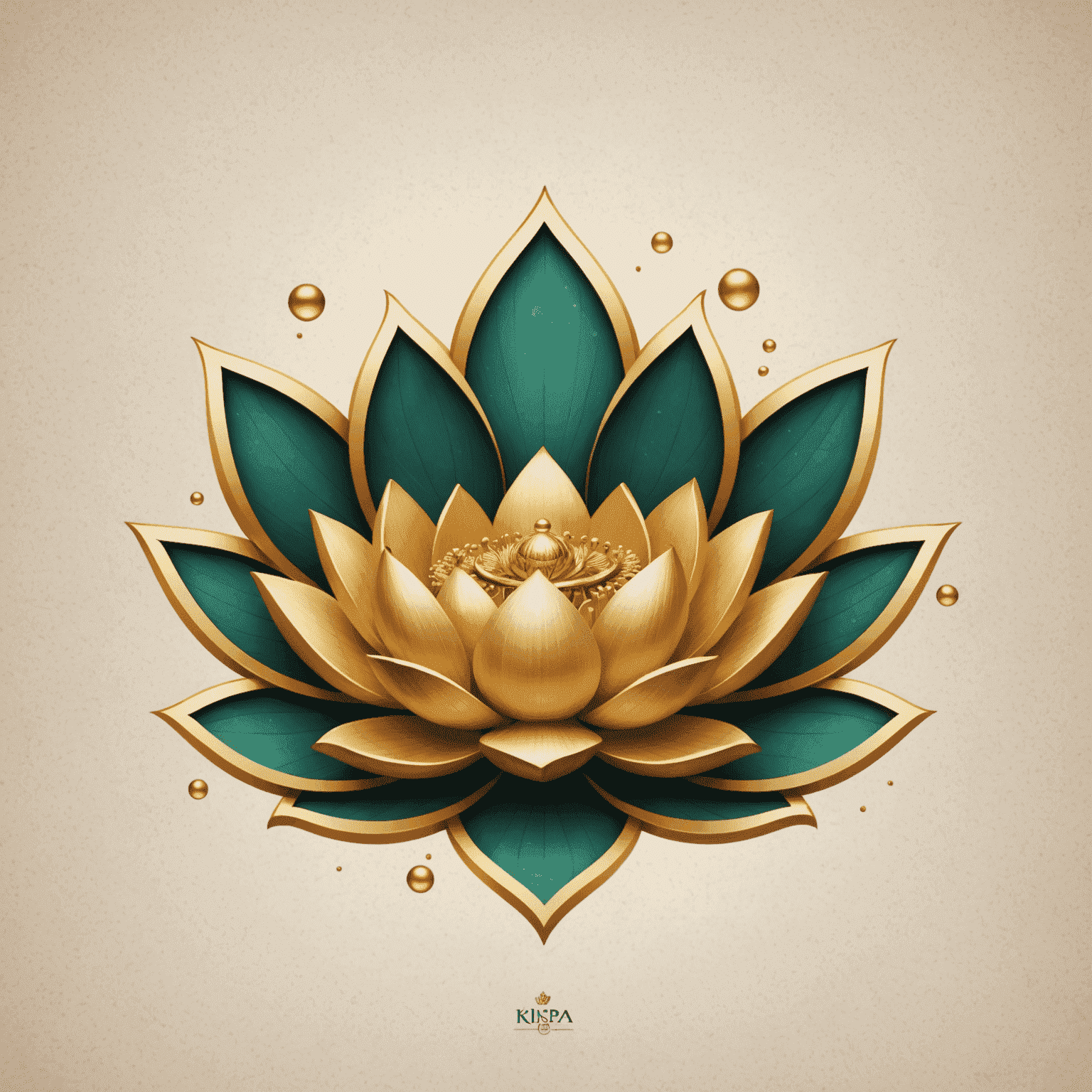 KingSpa logo featuring a crown and lotus flower, symbolizing luxury and relaxation